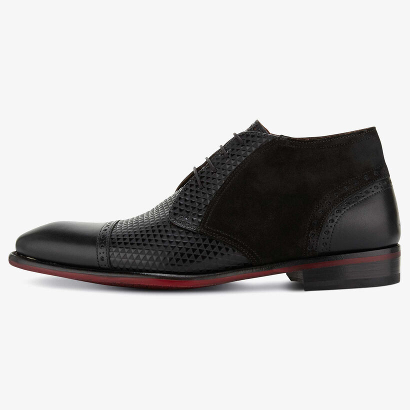 Floris van Bommel black leather lace boot