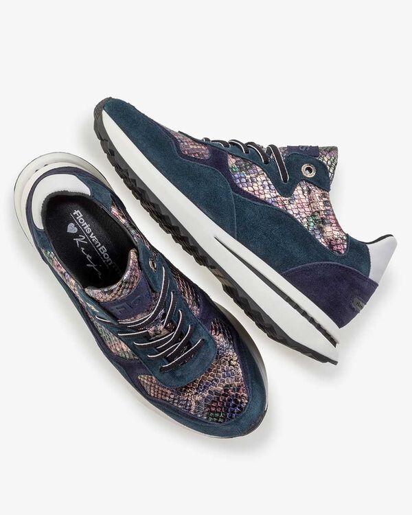 Sneaker metallic print pink