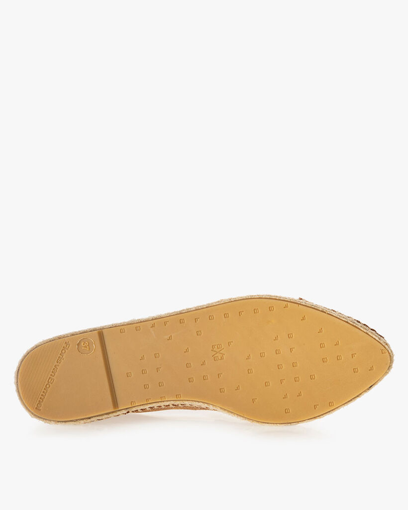 Espadrille metallic cognac