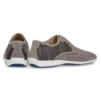 Lace shoe suede leather light grey