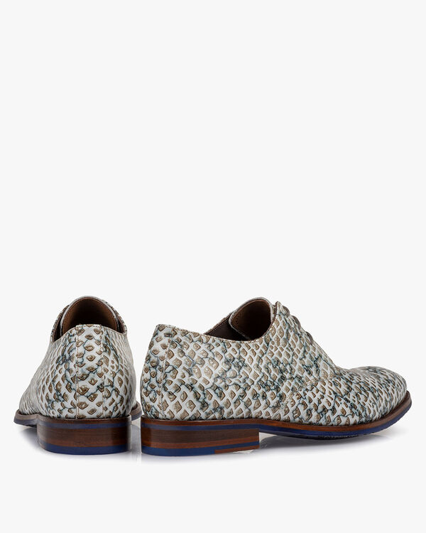 Lace shoe leather sand-coloured