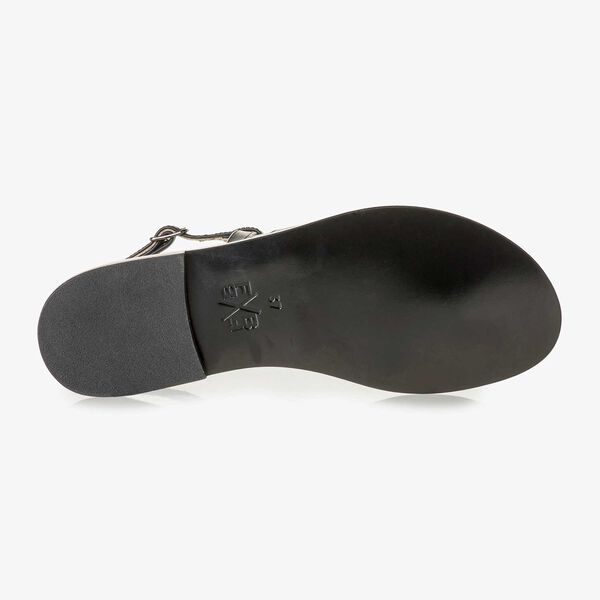 Zwarte kalfsleren sandaal