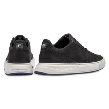 Sneaker nubuckleer zwart