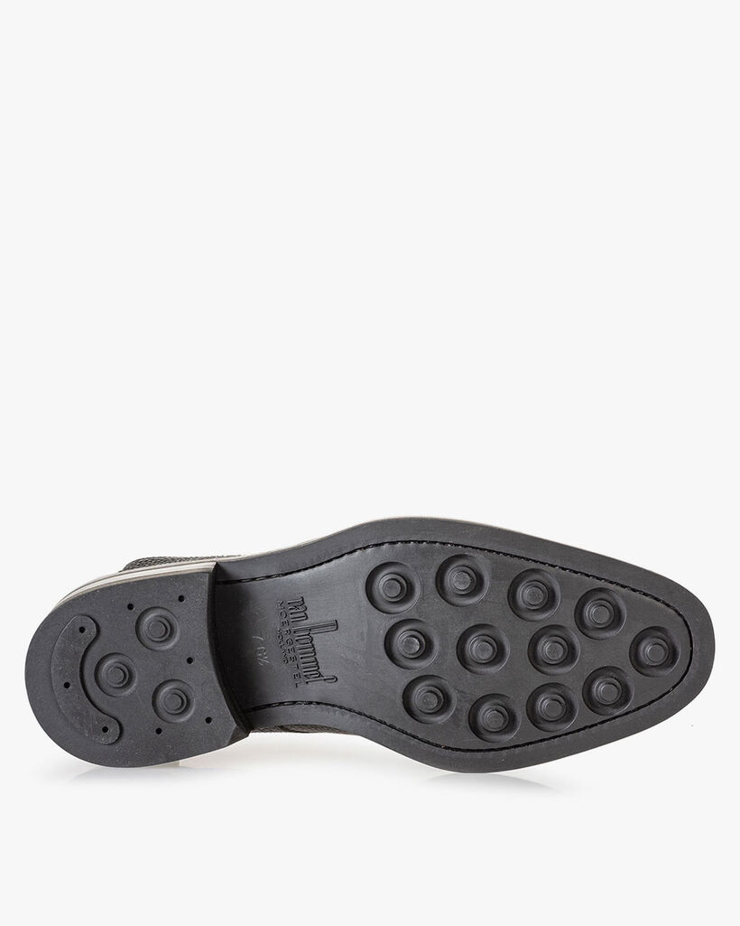 Boot leather with print black