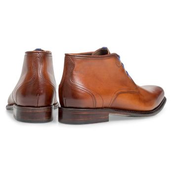 Kalfsleren veterboot donker cognac