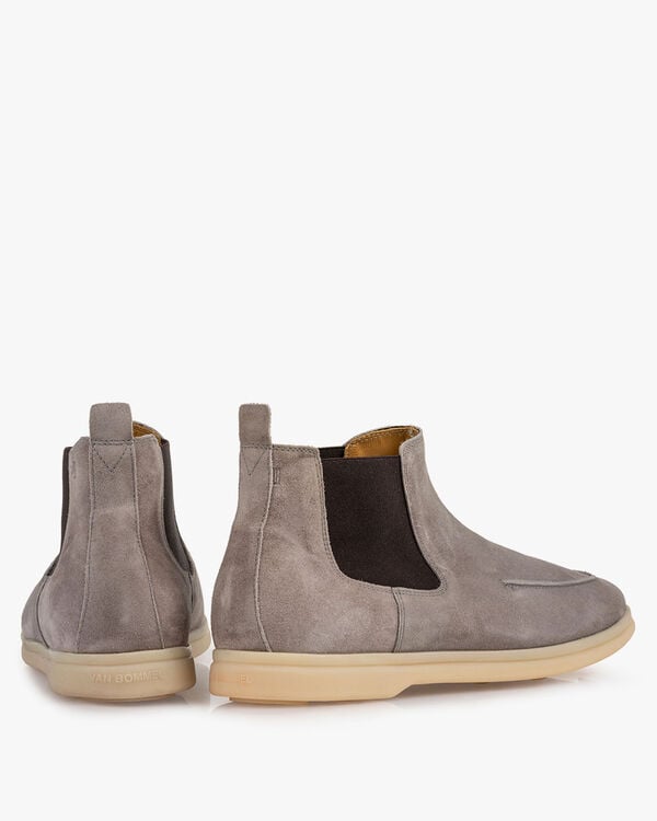 Chelsea boot su&egrave;de grijs