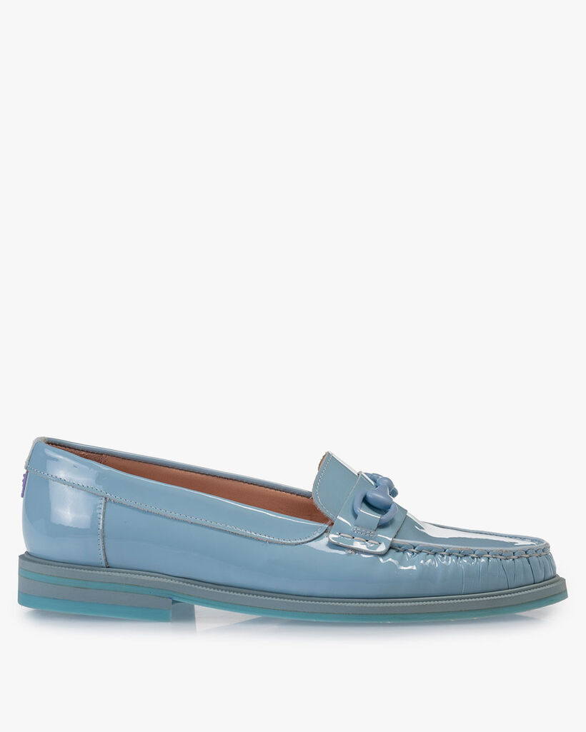 Loafer lakleer lichtblauw