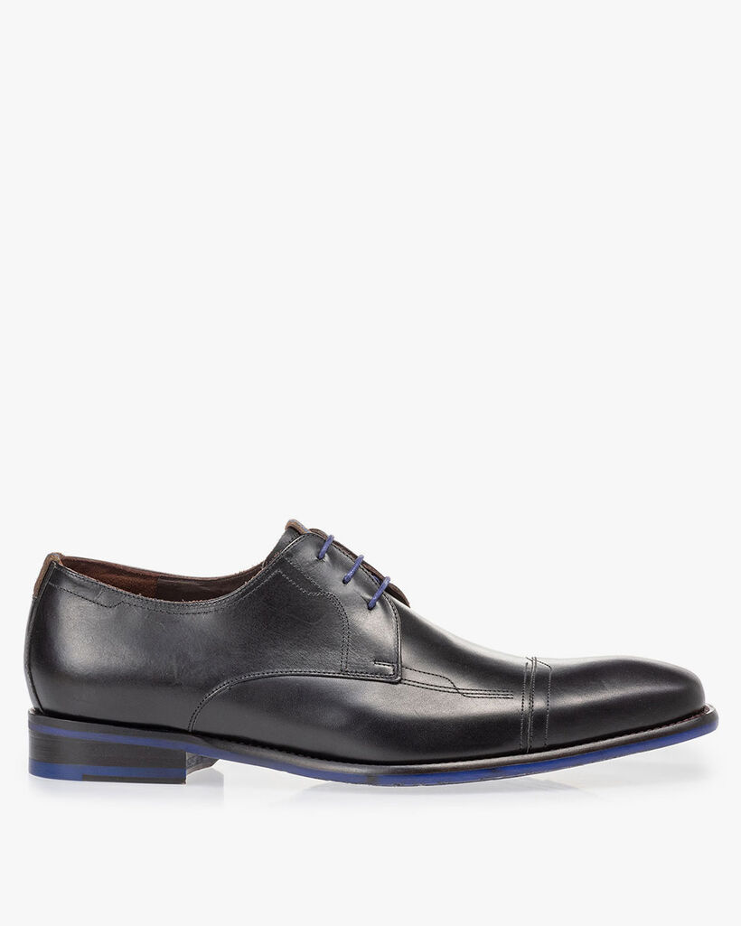 Veterschoen kalfsleer zwart