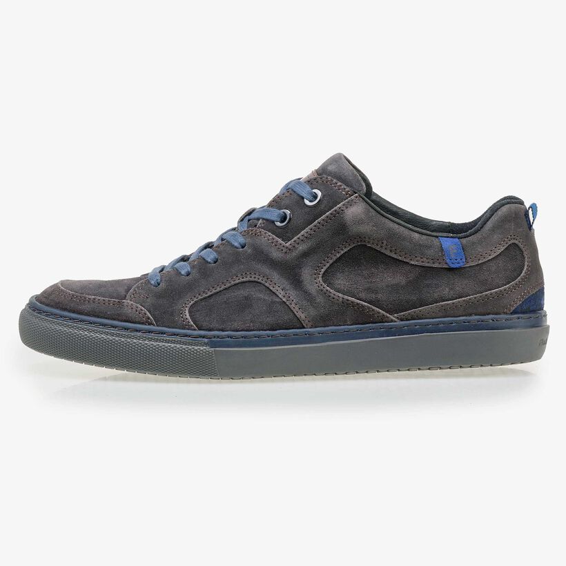 Floris van Bommel grijze suède heren sneaker