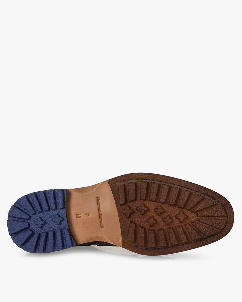 Gespschoen su&egrave;de donkerbruin