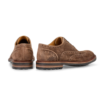 Lace shoe suede cognac