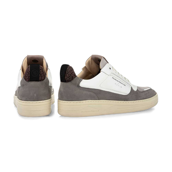 Tennis sneaker calf leather white