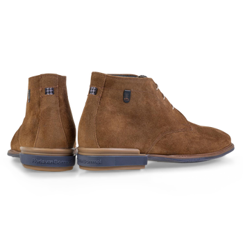 Boot suede leather cognac