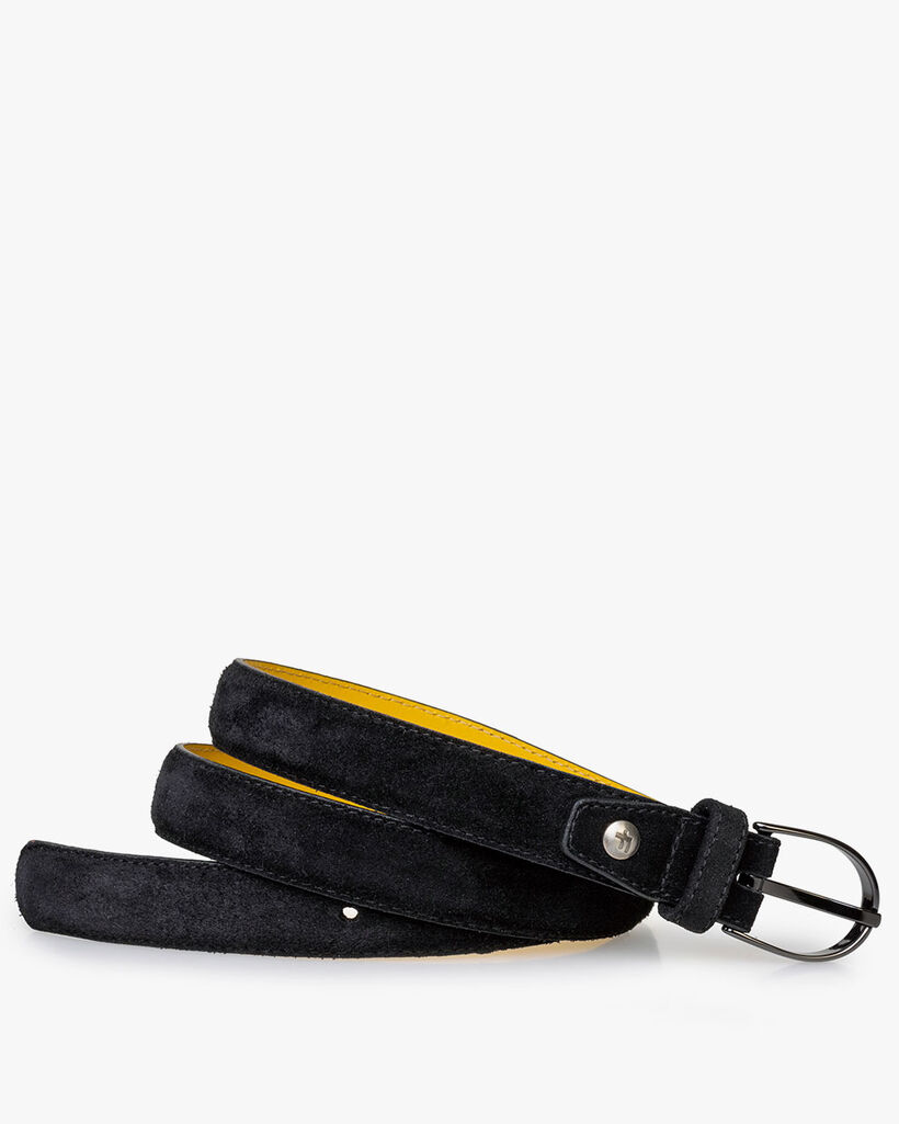 Belt suede leather black