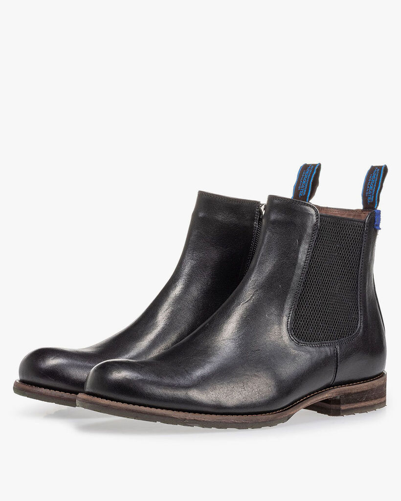 Wolgevoerde chelsea boot zwart