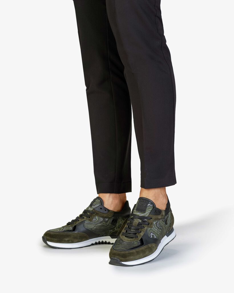 Sneaker su&egrave;de groen