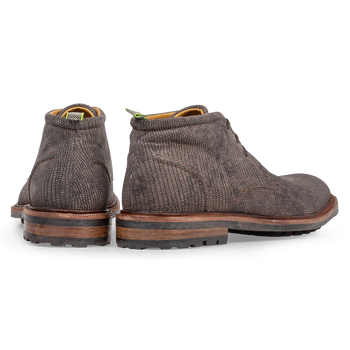 Veterboot reptielenprint donkergrijs