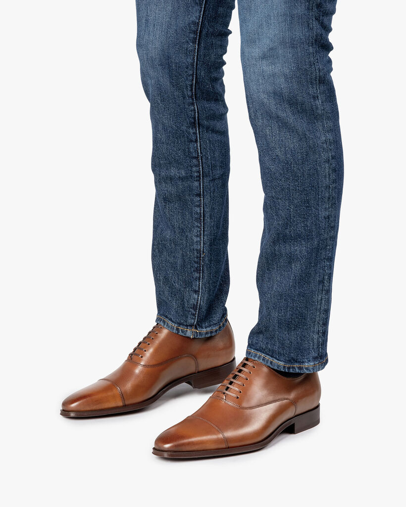 Veterschoen kalfsleer cognac