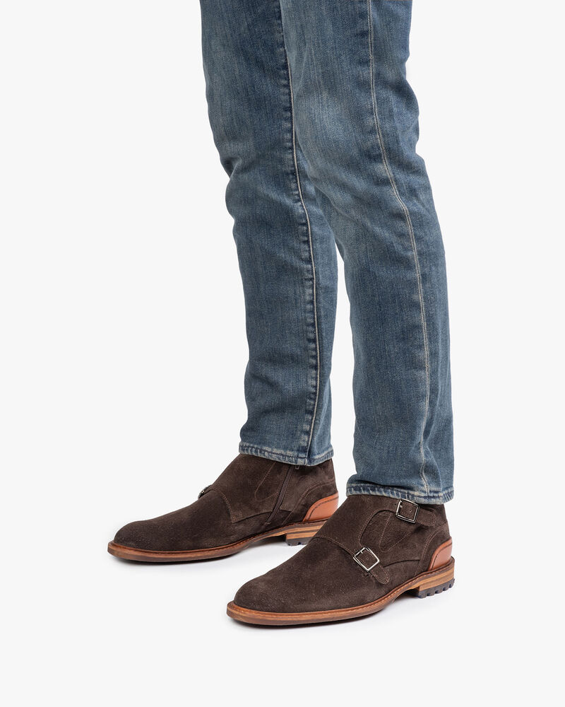 Boot with buckle brown