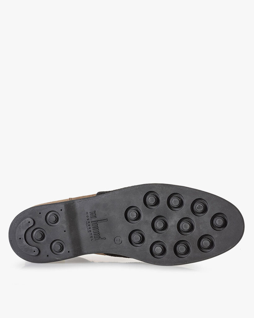 Suede leather Chelsea boot taupe