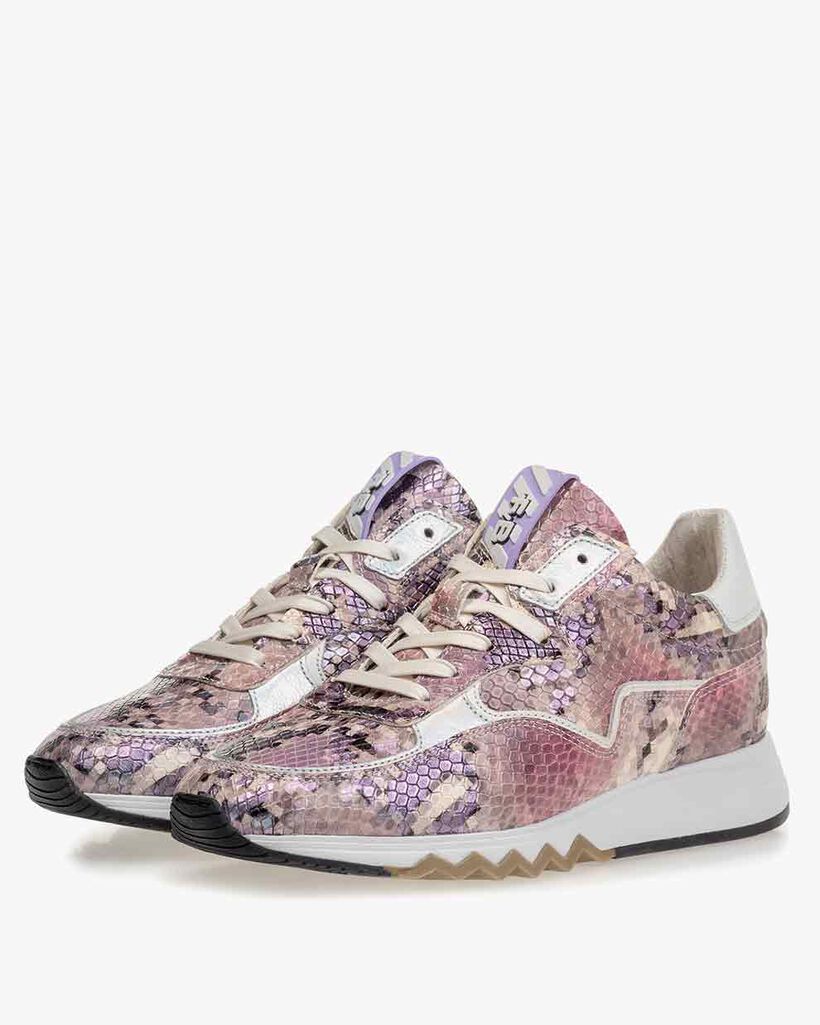 Nineti geprint leer roze