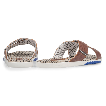 Kalfsleren kruisband slipper