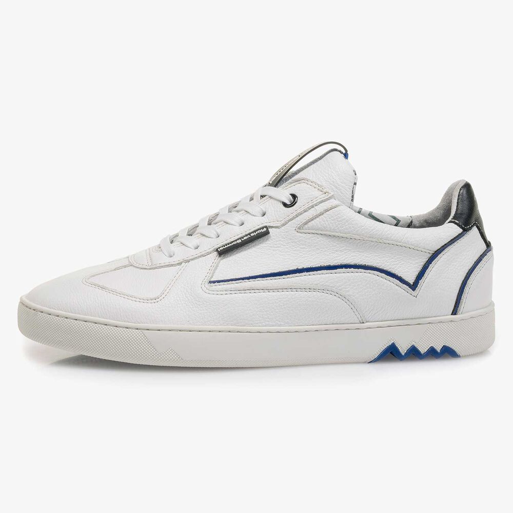 White calf leather sneaker