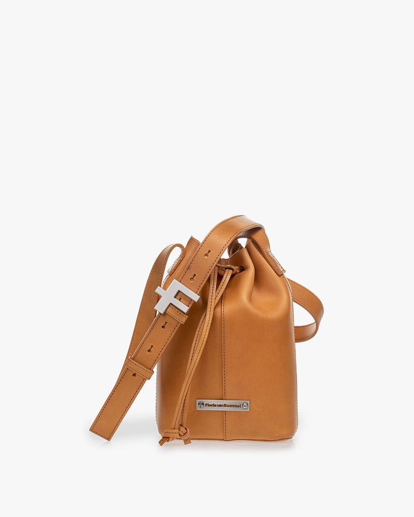 Bucket bag kalfsleer naturel