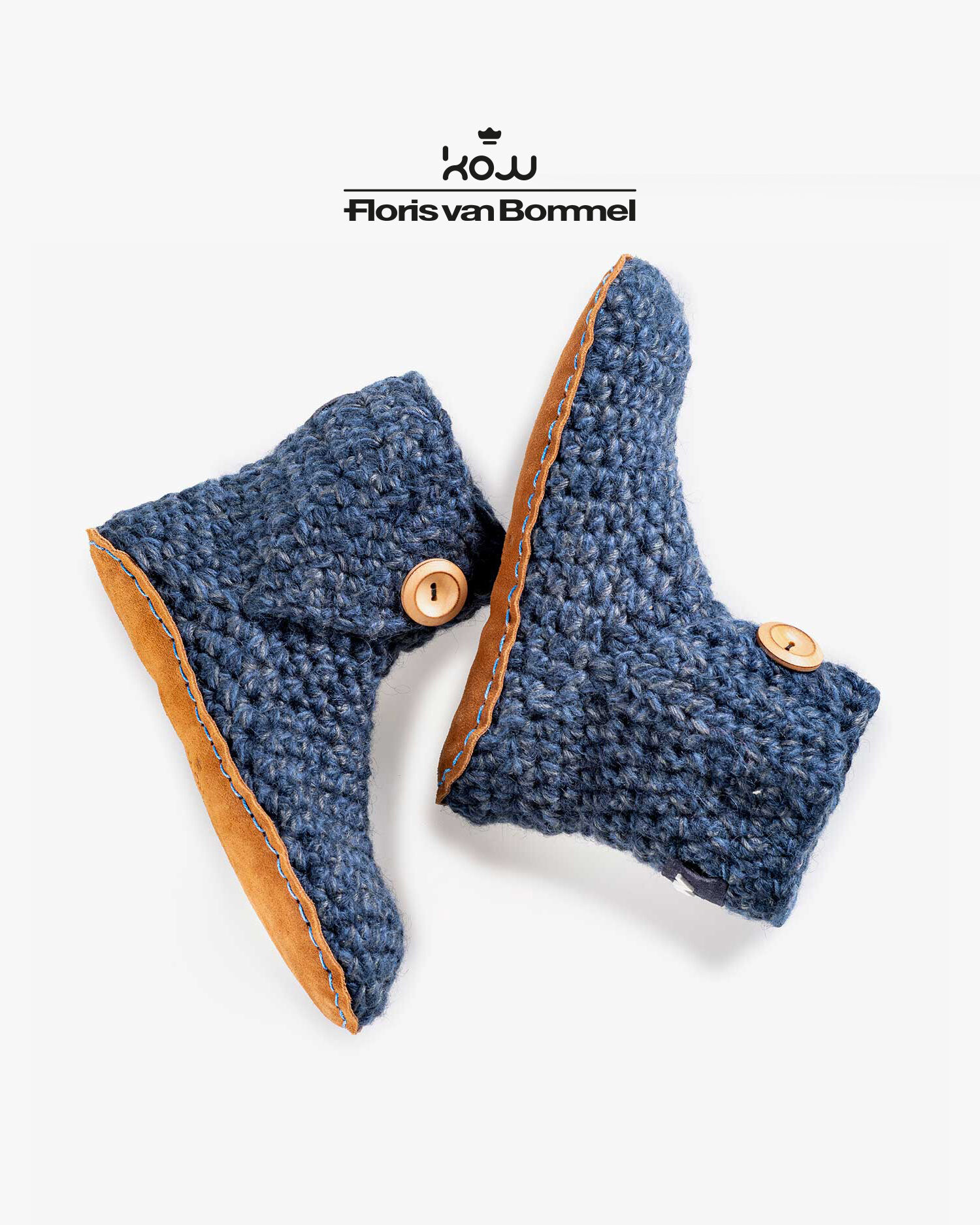 Kingdom Of Wow Sloffen blauw | Floris van Bommel®