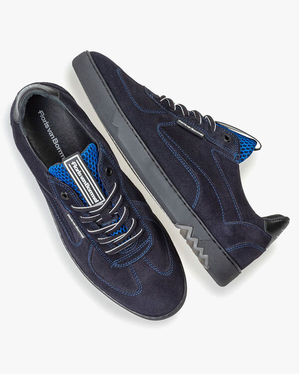 Sneaker su&egrave;de donkerblauw