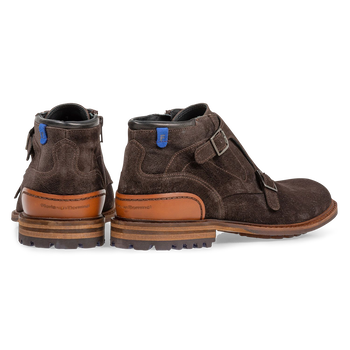 Boot with buckle brown