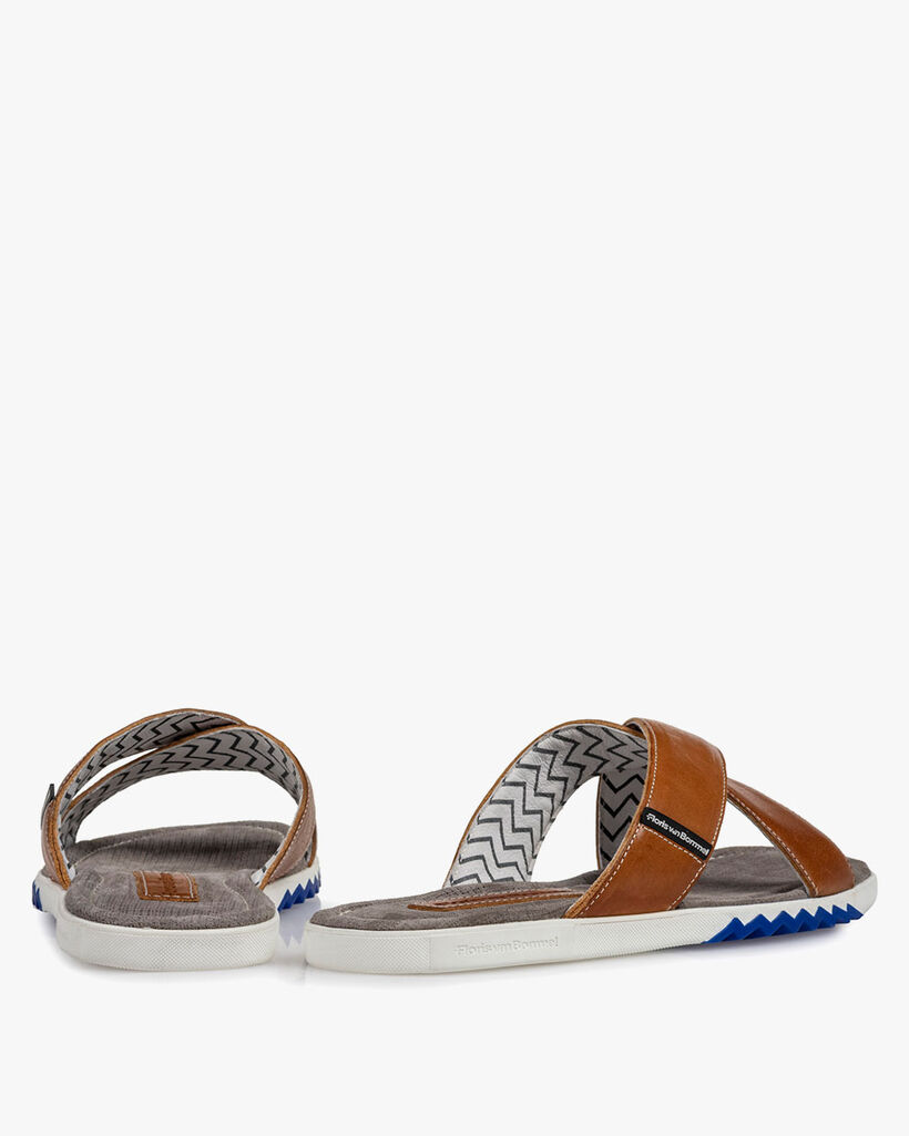 Slipper kalfsleer cognac