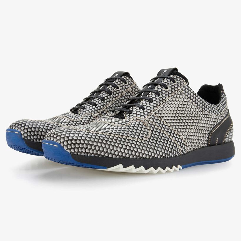 Floris van Bommel grijze leren sneaker