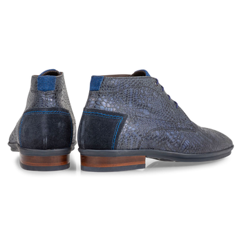 Veterboot met print blauw