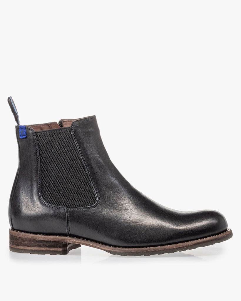 Wolgevoerde chelsea boot zwart