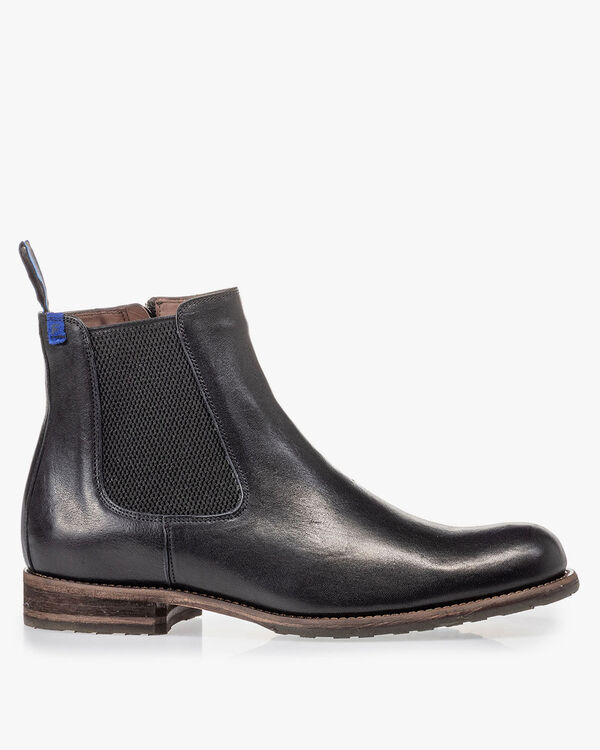 Wolgevoerde chelsea boot zwart