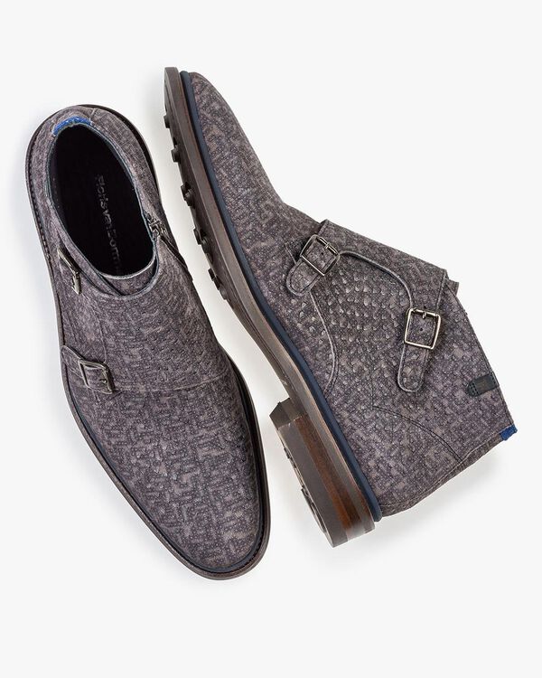 Boot met gespsluiting grijs