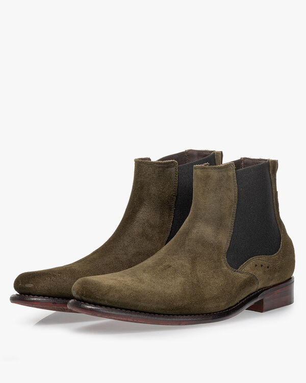 Chelsea boot suede dark green