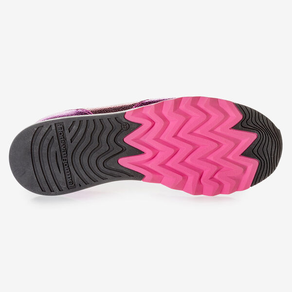 Sneaker met metallicprint roze/rood