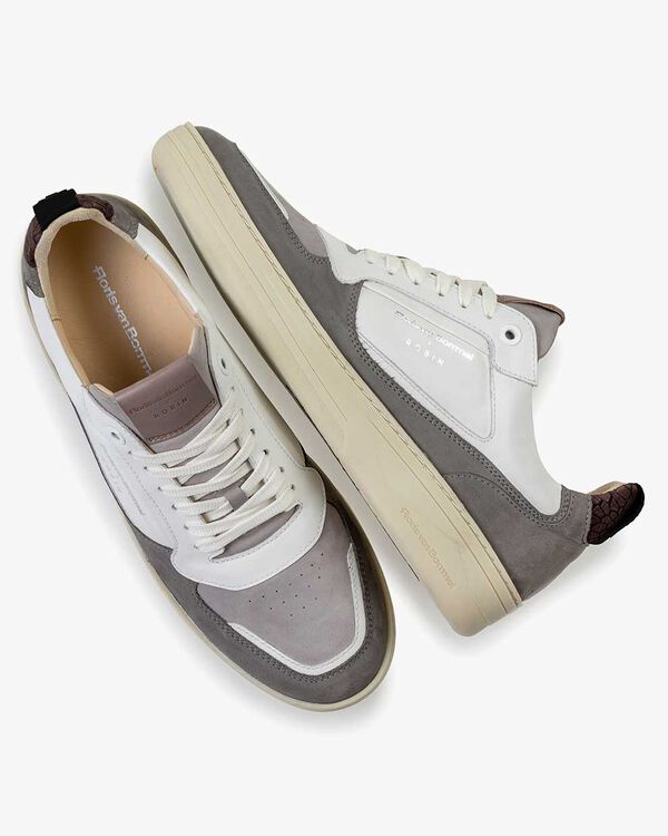 Tennis sneaker calf leather white