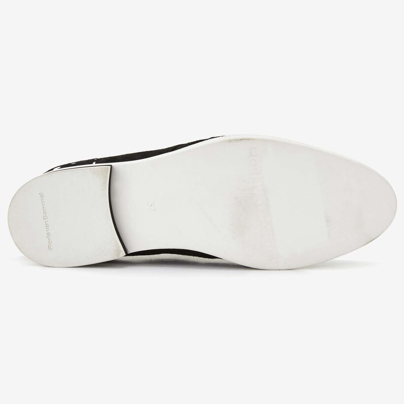 Floris van Bommel black suede women's lace-up shoe