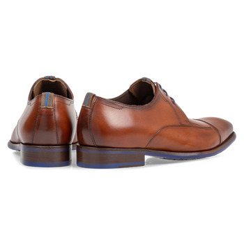 Veterschoen kalfsleer cognac