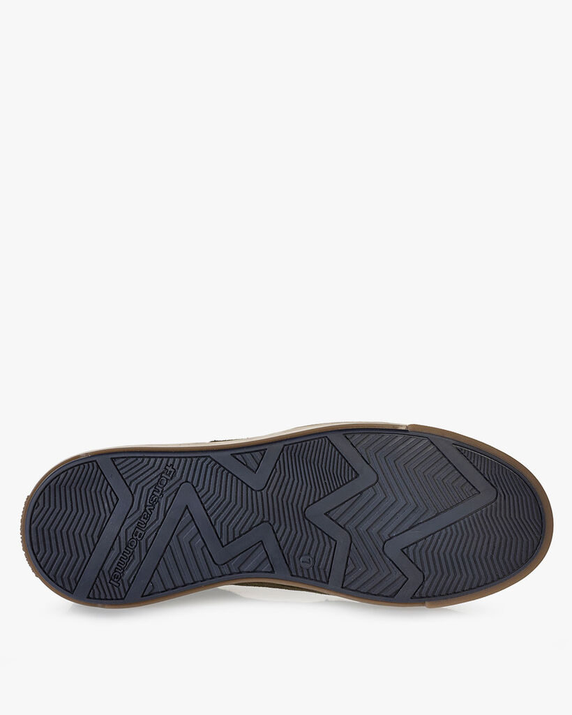 Sneaker su&egrave;de donkergroen