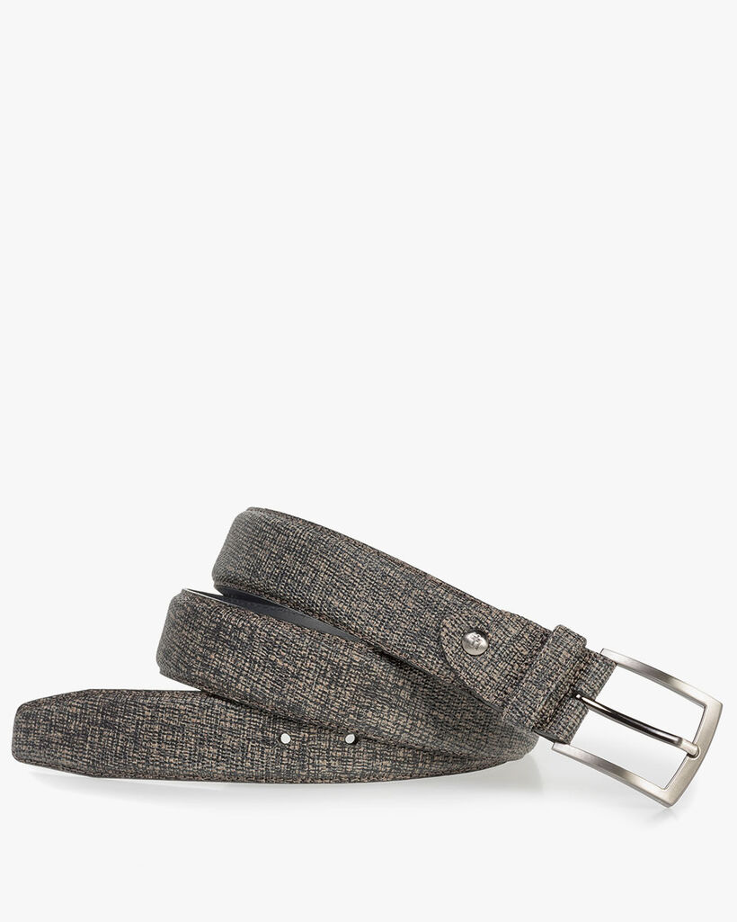 Taupe-coloured leather belt