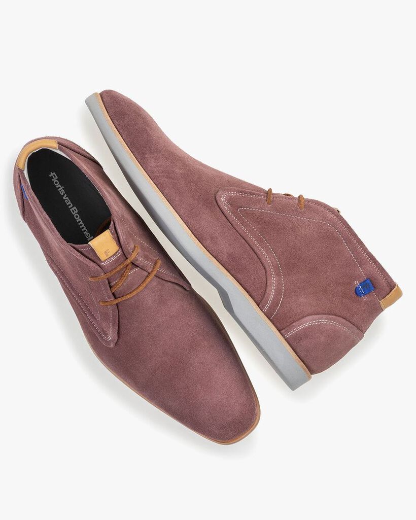 Boot suede leather pink