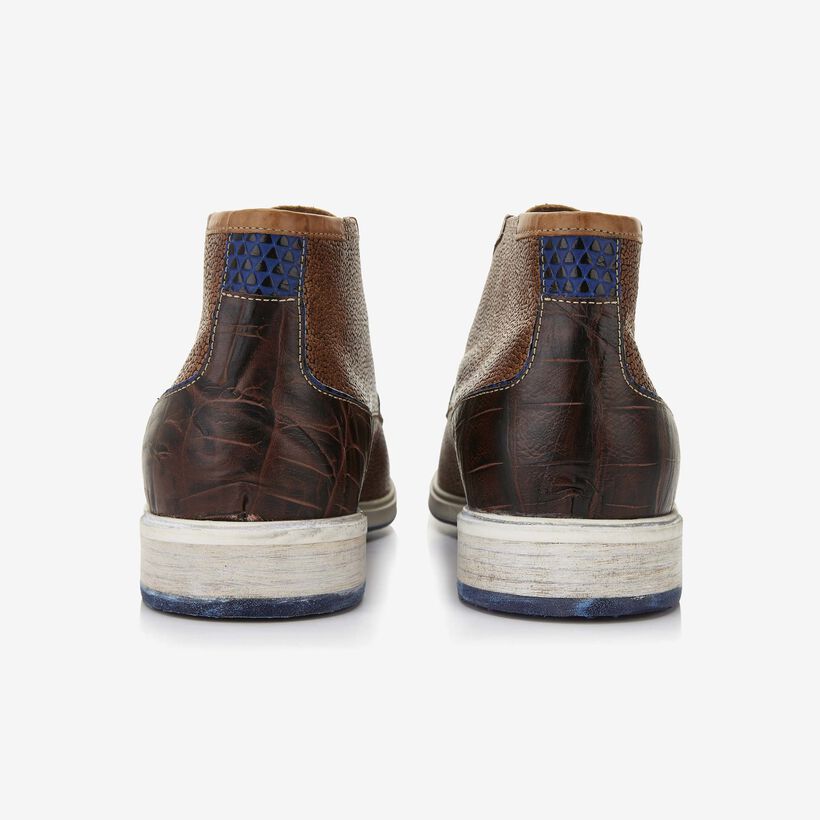 Floris van Bommel cognac leren heren veterboot