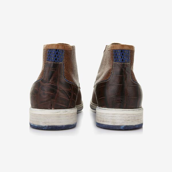 Floris van Bommel cognac leren heren veterboot