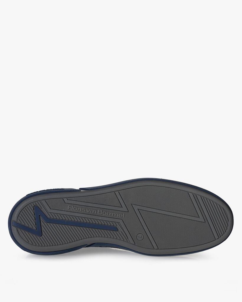 Sneaker geprint leer blauw