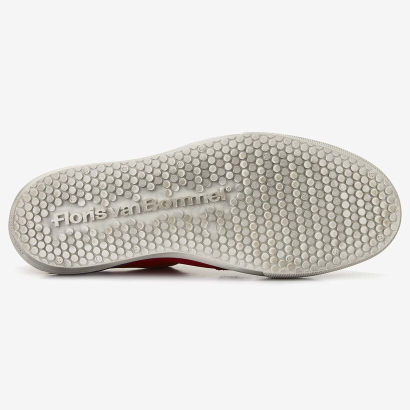 Floris van Bommel rode leren heren sneaker