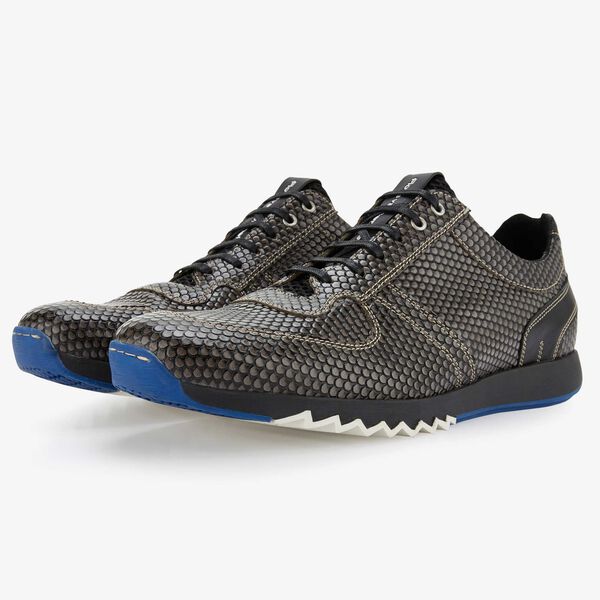 Floris van Bommel dark grey leather sneaker
